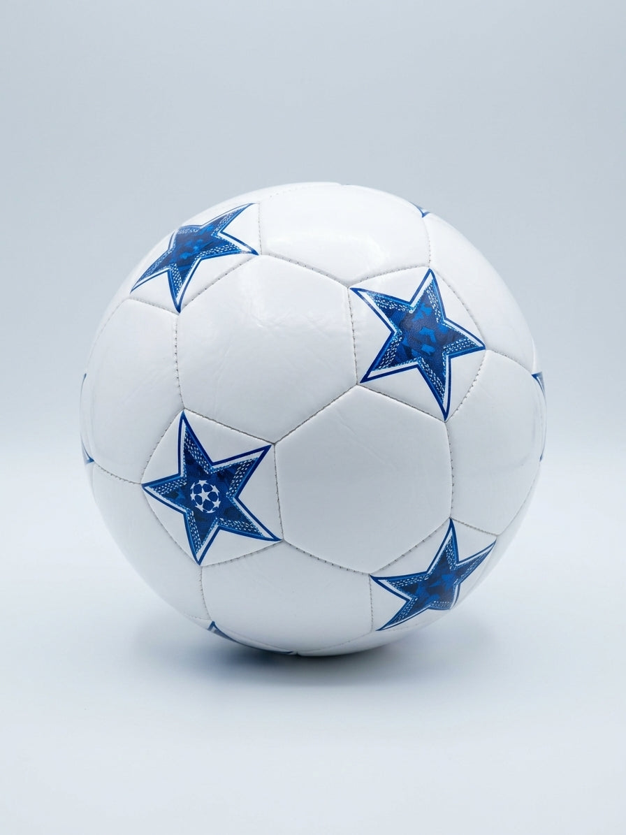 UEFA Champions League Style Star-Patterned Soccer Ball