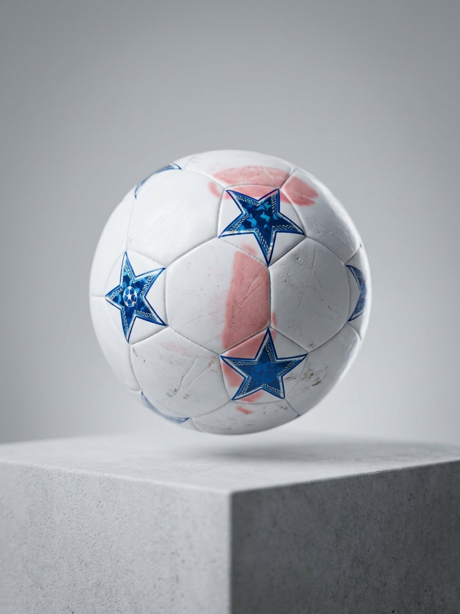 UEFA Champions League Style Star-Patterned Soccer Ball